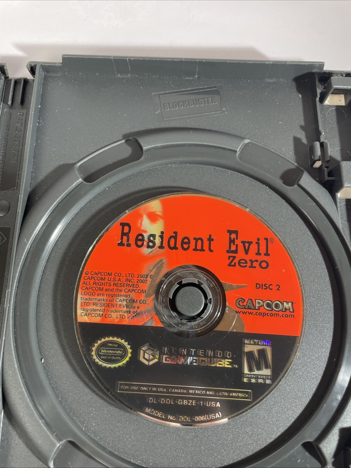 Resident Evil Zero (Nintendo GameCube, 2002) Blockbuster Case and 2 Discs