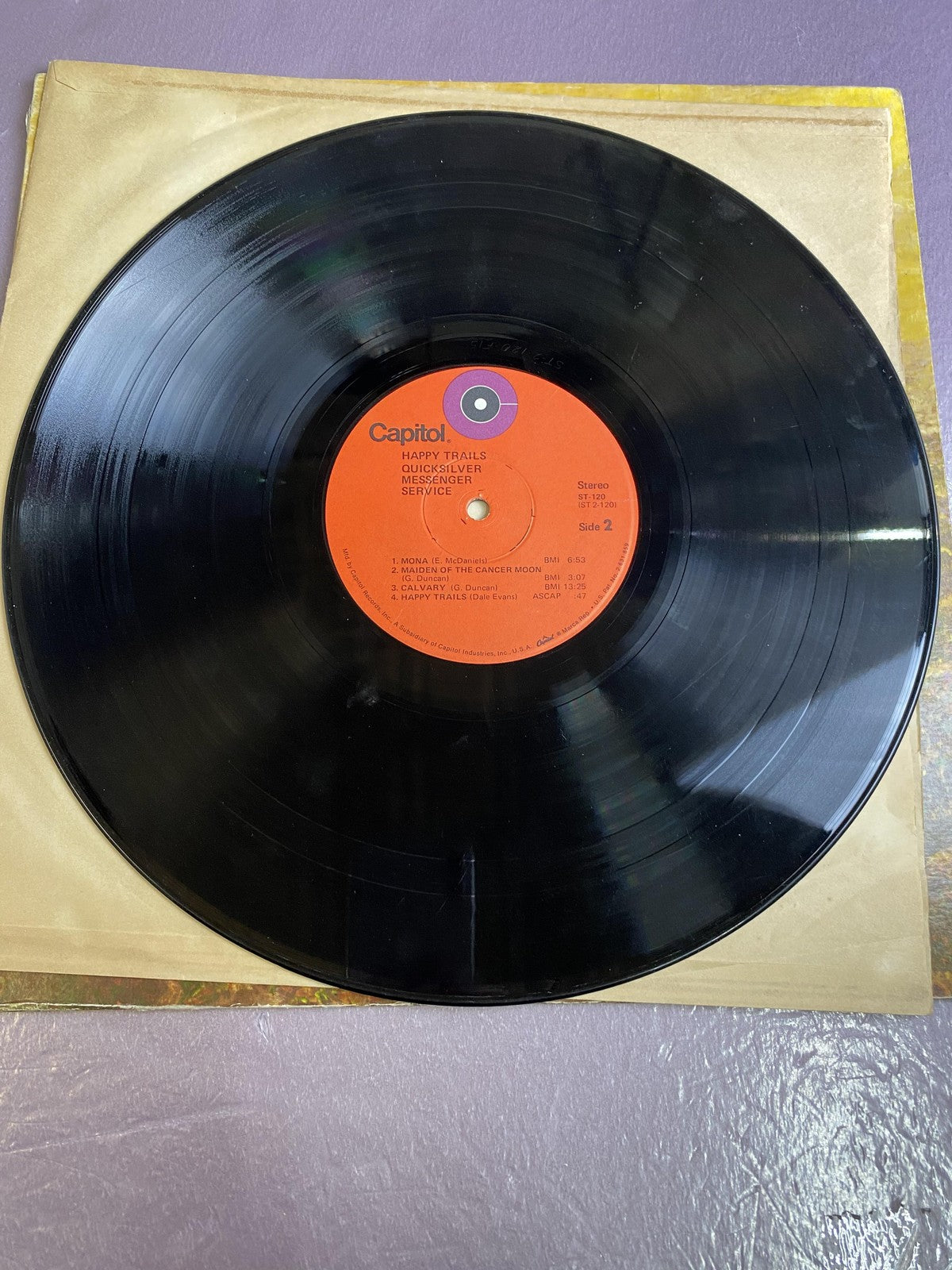 Vintage Quicksilver Messenger Service Happy Trails Vinyl 1969 Capitol Psych Rock