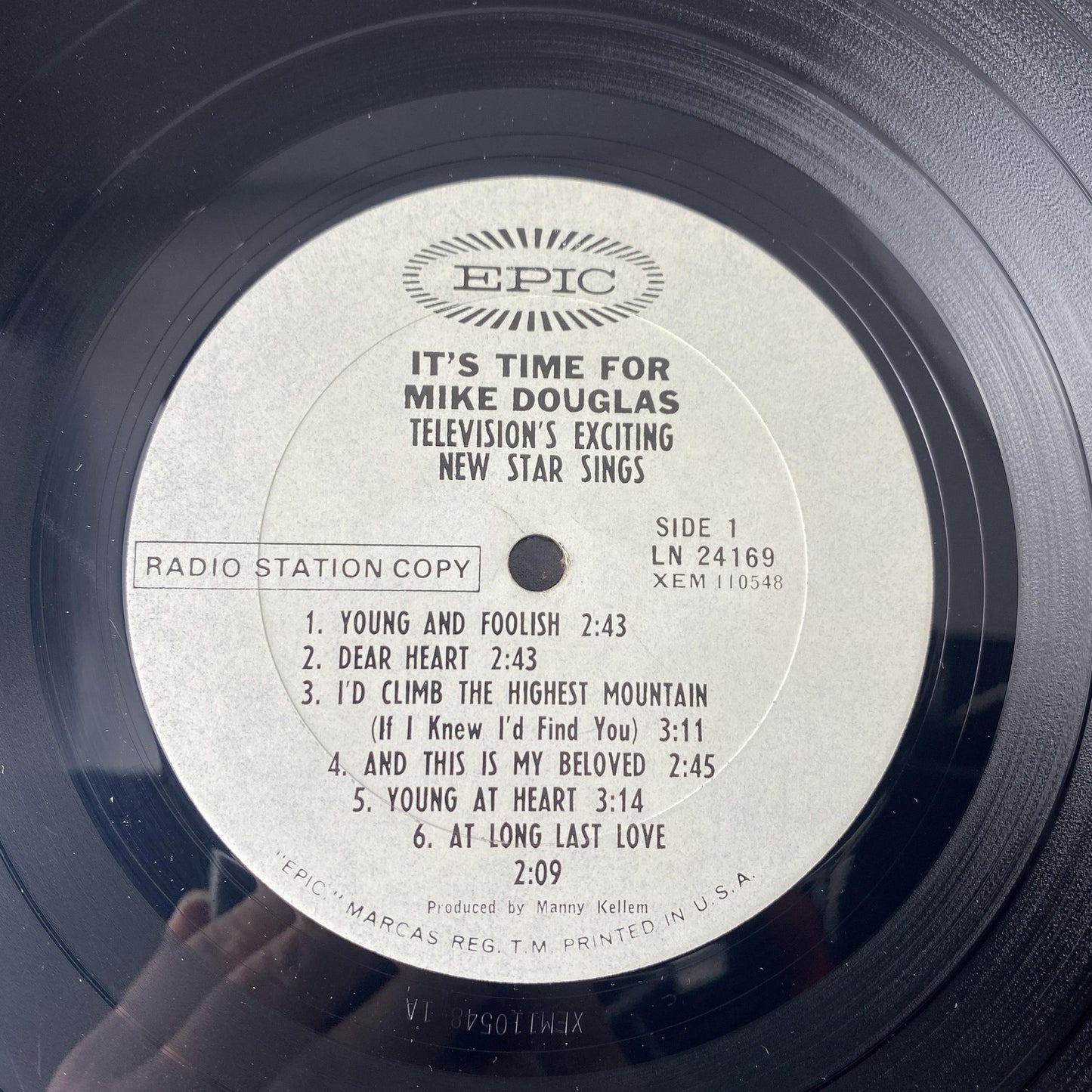 Vintage Mike Douglas Sings 12" Vinyl LP 1966 Epic Pop Vocal Promo Album