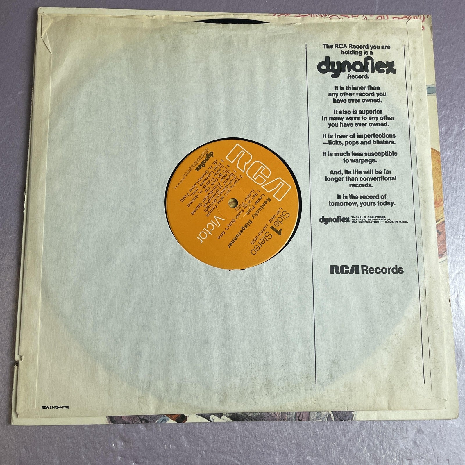 Vintage Lester Flatt Kentucky Ridgerunner 12" Vinyl LP 1969 RCA Victor Country