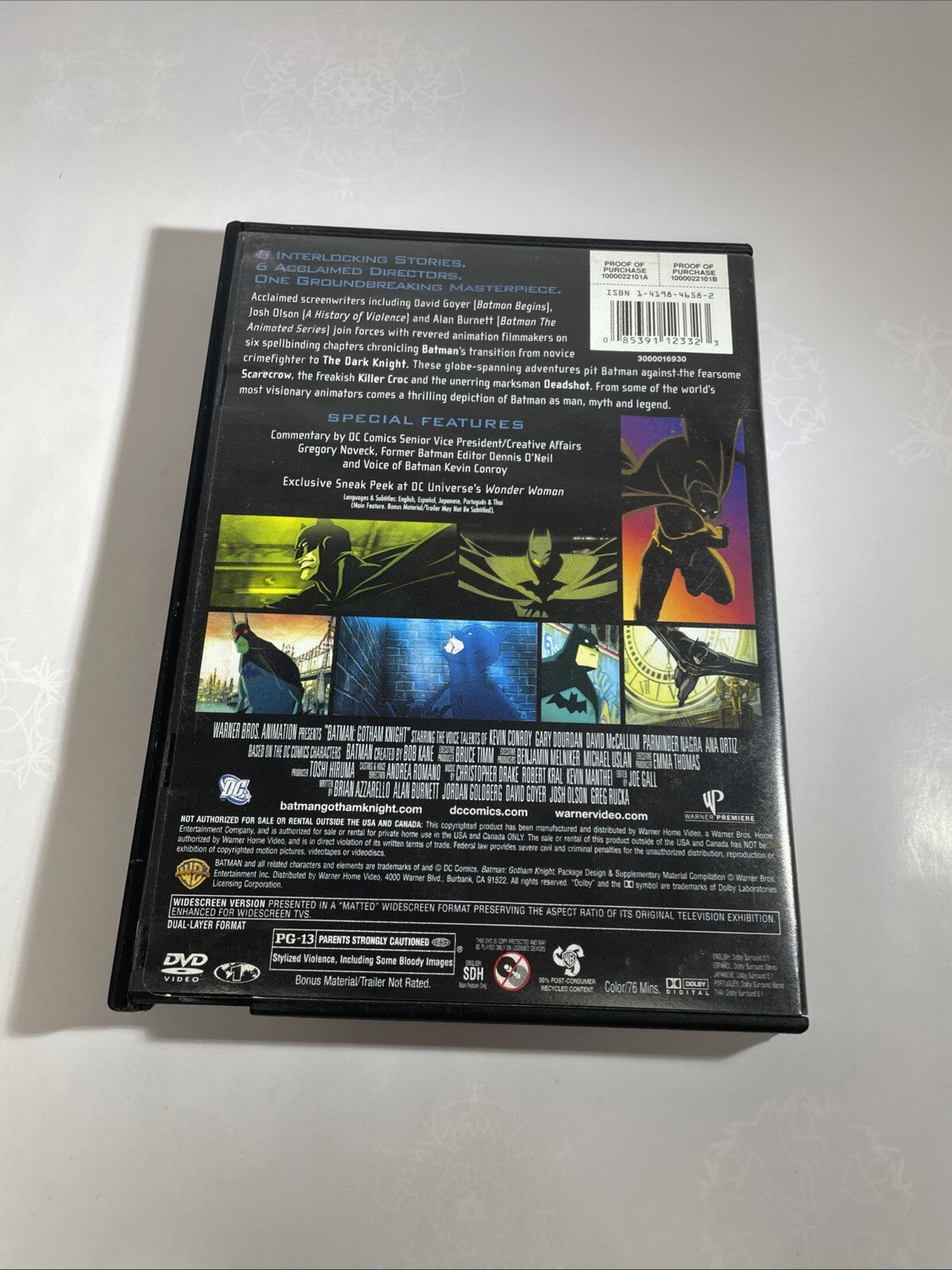 Batman - Gotham Knight (DVD, 2008, Standard Edition) Blockbuster Case! Rare