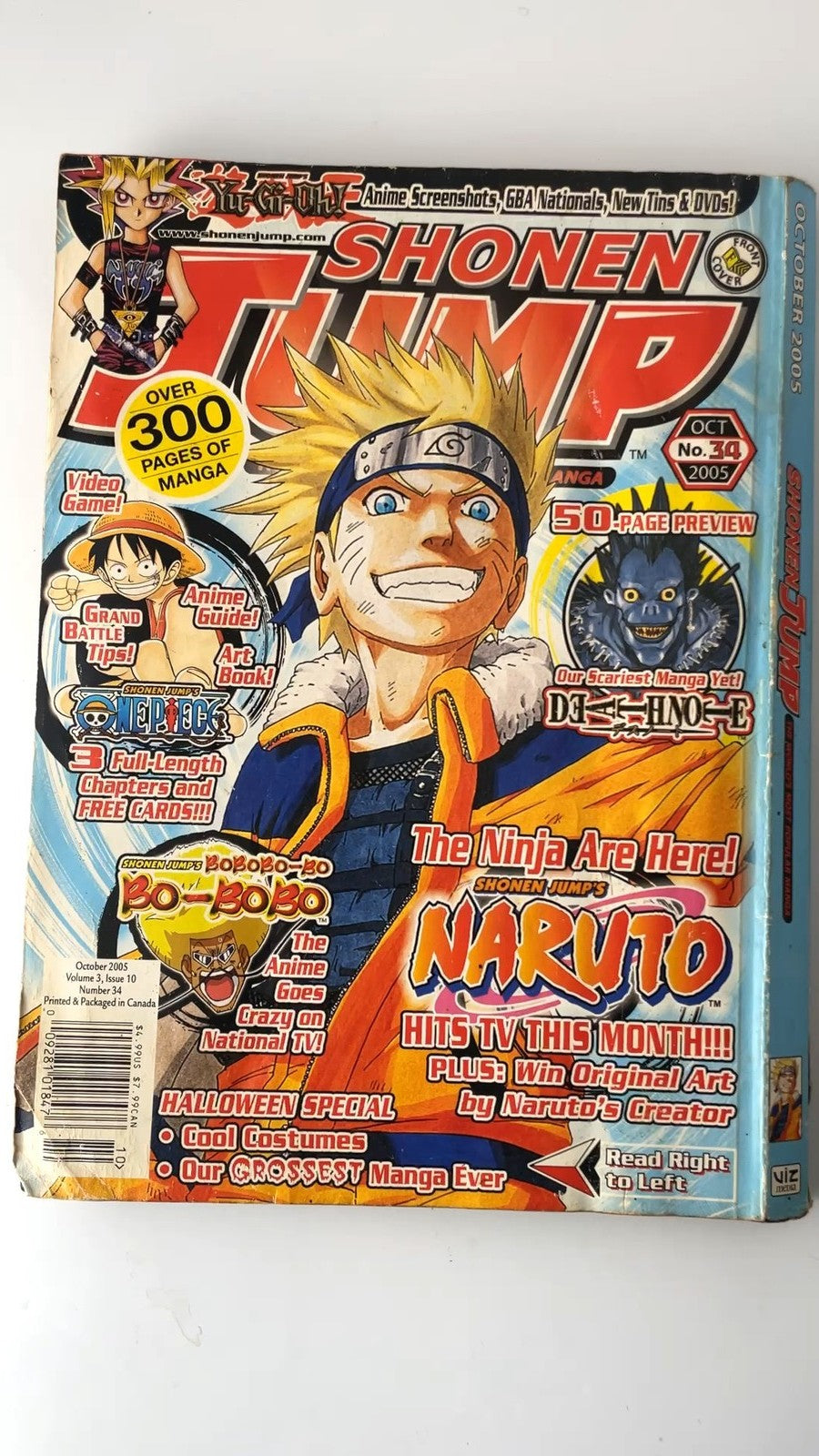 Shonen Jump October 2005 No. 34 Naruto Anime Preview Death Note NO CARD