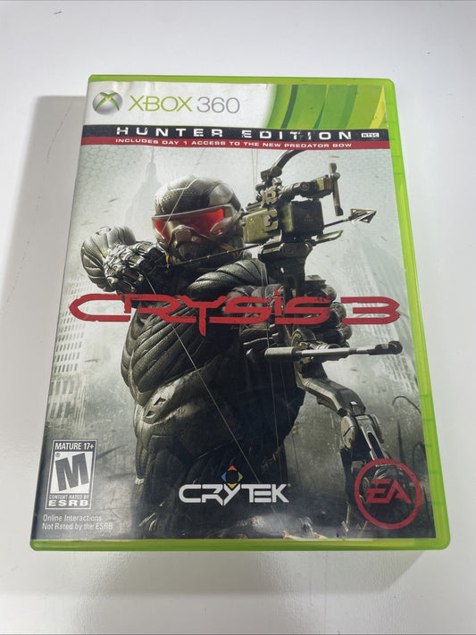 Crysis 3 Hunter Edition Vide Game Microsoft Xbox 360 Complete CIB Tested Retro
