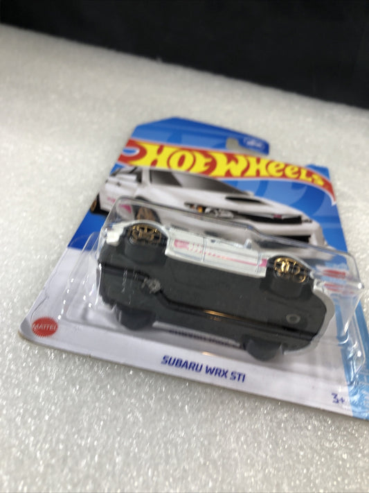 Hot Wheels Subaru WRX STI 2023 HKK62 HW J-Imports White Pink Stripe
