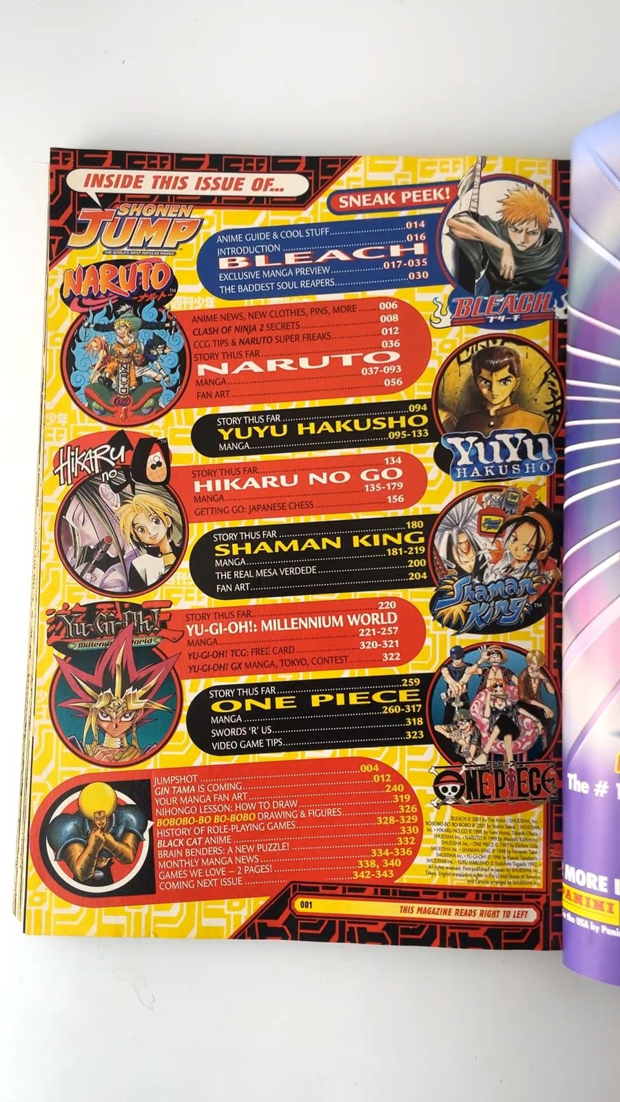 Shonen Jump Vol 4 Issue 11 November 2006 Bleach Naruto Manga NO CARD