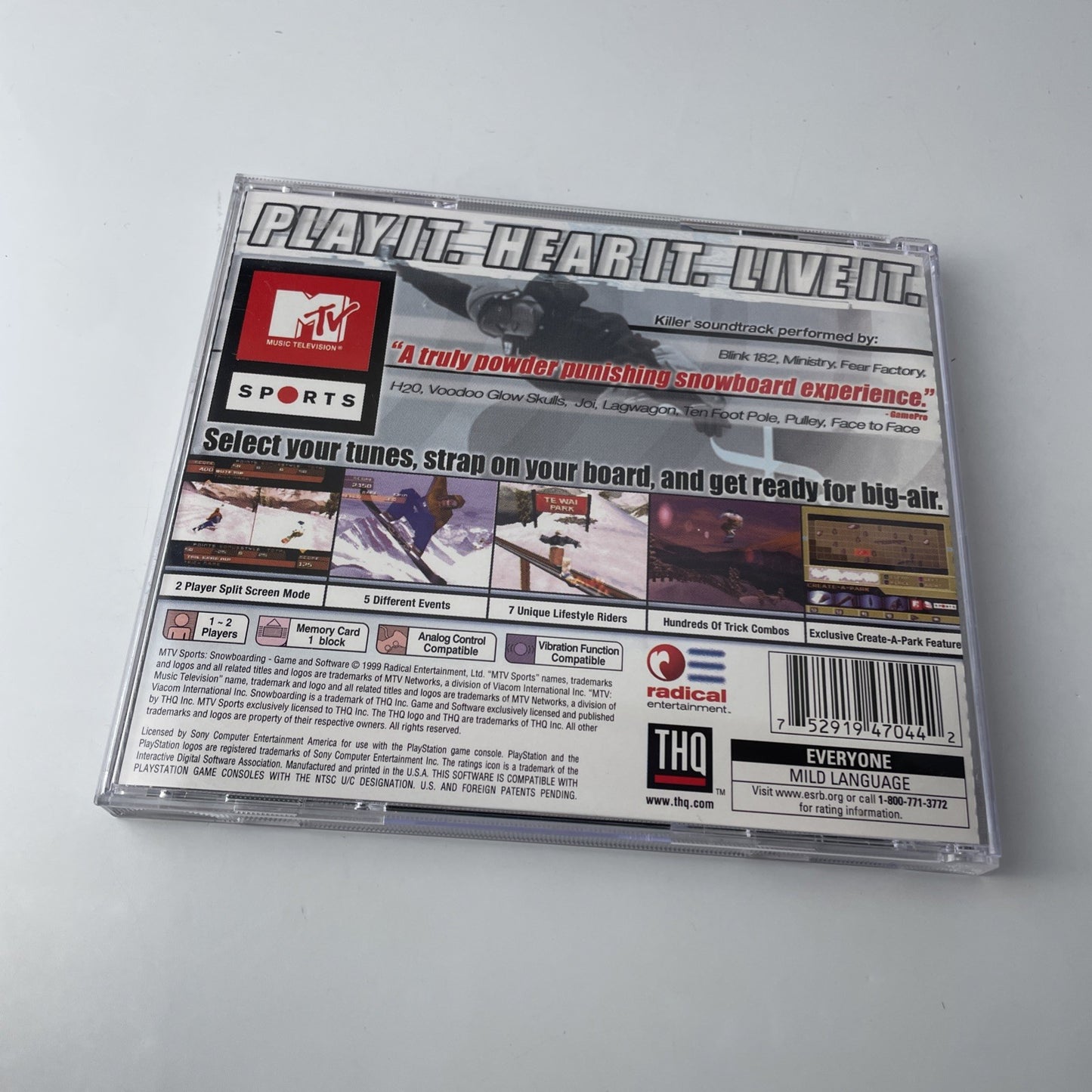 MTV Sports: Snowboarding (Sony PlayStation 1, 1999) PS1 Game Complete CIB 