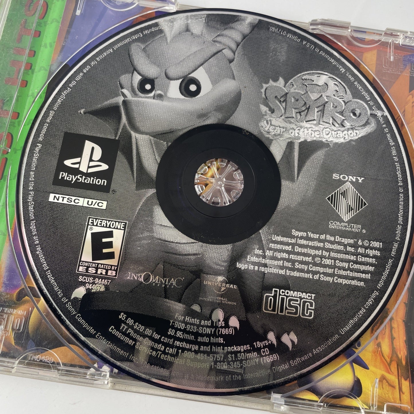 Sony PlayStation PS1 Spyro Year of the Dragon Greatest Hits CIB Tested Working