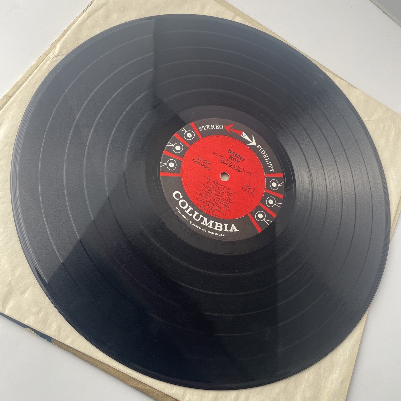 ANDY WILLIAMS-DANNY BOY-LP-VG+-OLD COLUMBIA SIX EYE-TAMMY-MISTY-SECRET LOVE