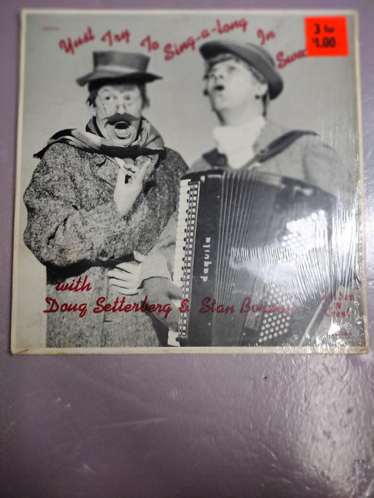 Vintage Doug Setterberg Stan Boreson Vinyl LP Yust Try To Sing-A-Long Comedy