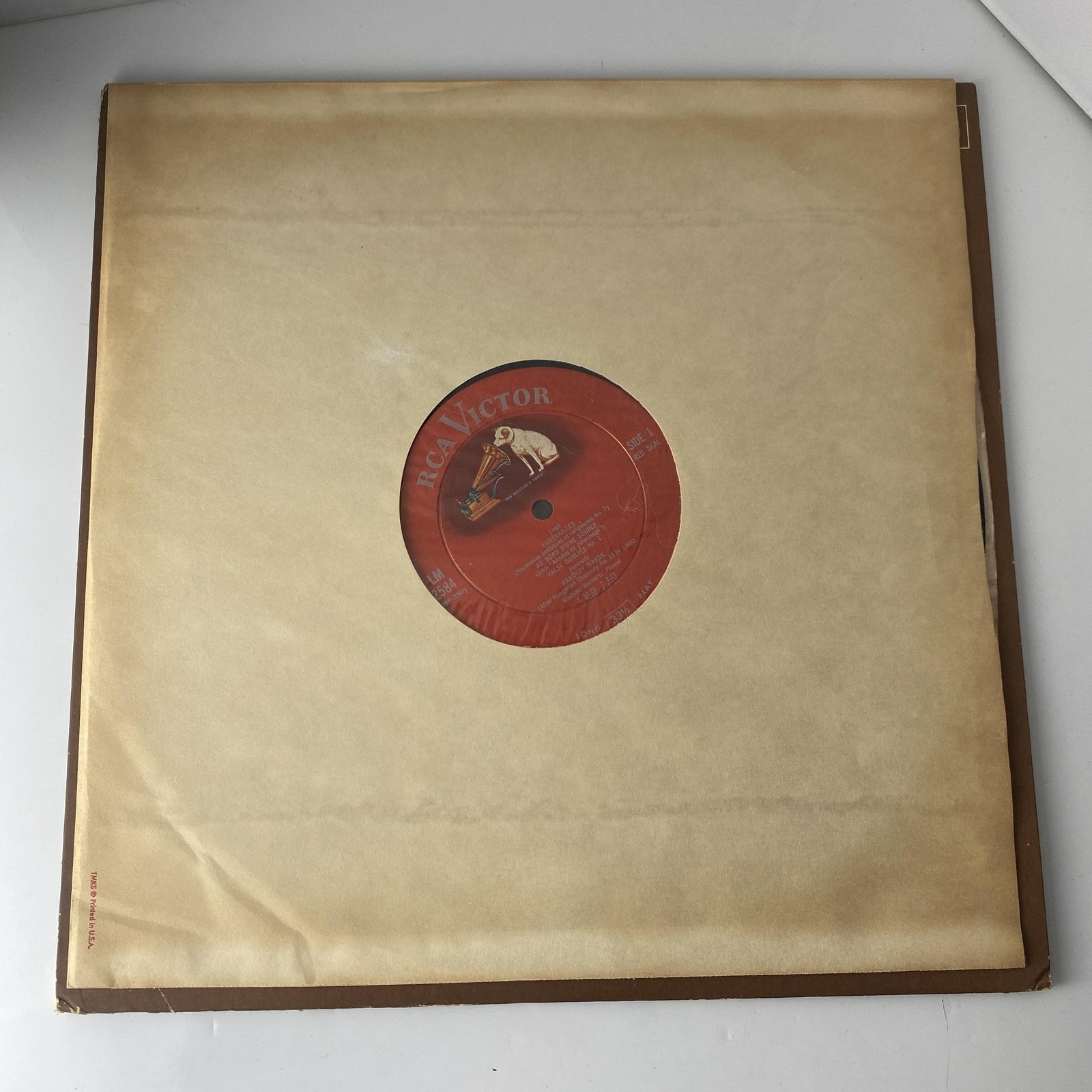 Vintage Vladimir Horowitz Homage To Liszt 12" Black Vinyl LP RCA Classical