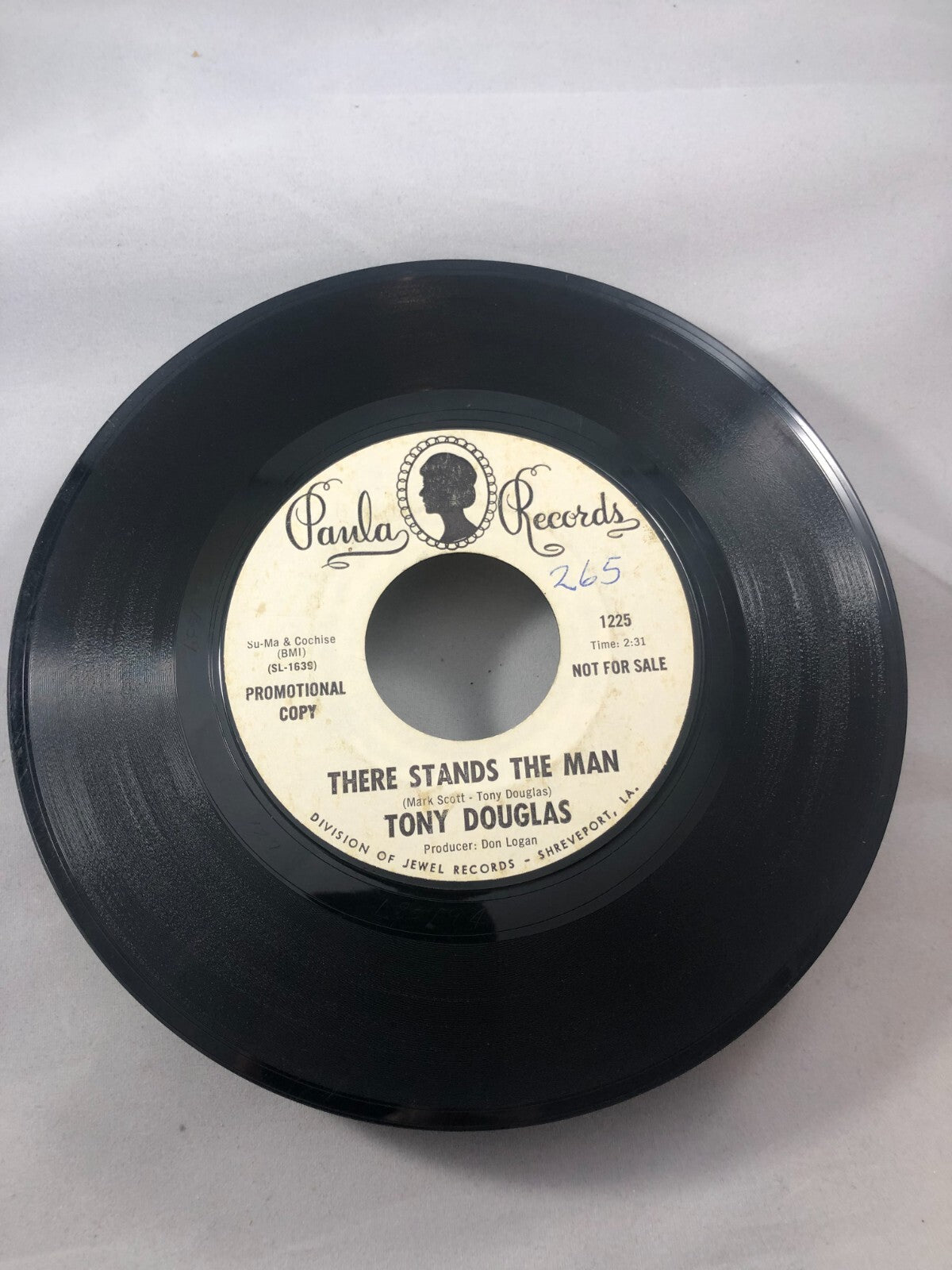Tony Douglas : There Stands The Man, There Stands The Man 7" 45 RPM PROMO VG