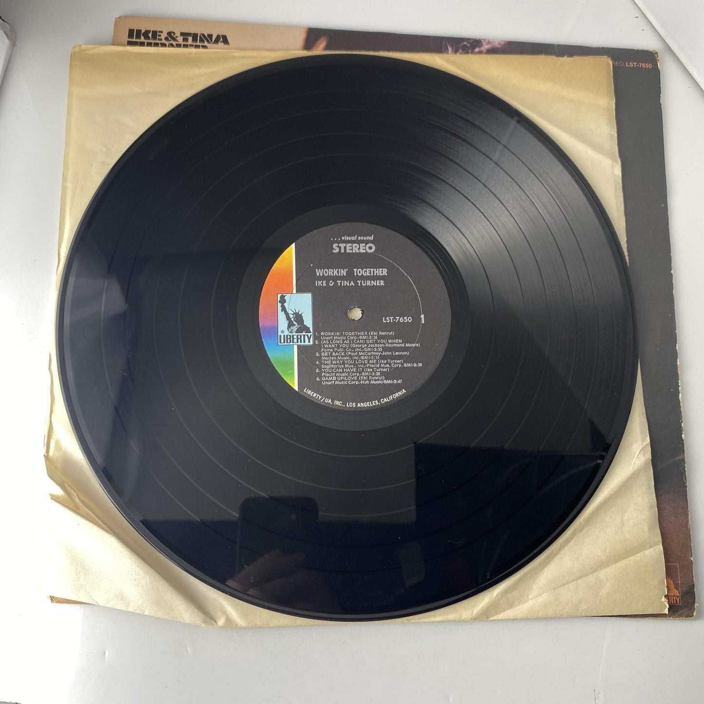 Vintage Ike & Tina Turner Workin' Together 12" Vinyl LP 1970 Liberty R&B Soul