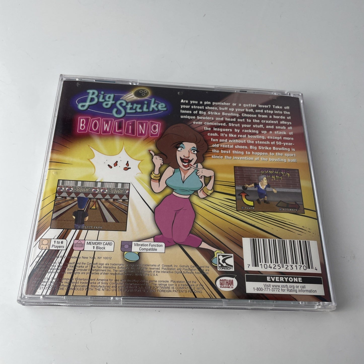 Big Strike Bowling (Sony PlayStation PS1, 2003) w/Manual Tested
