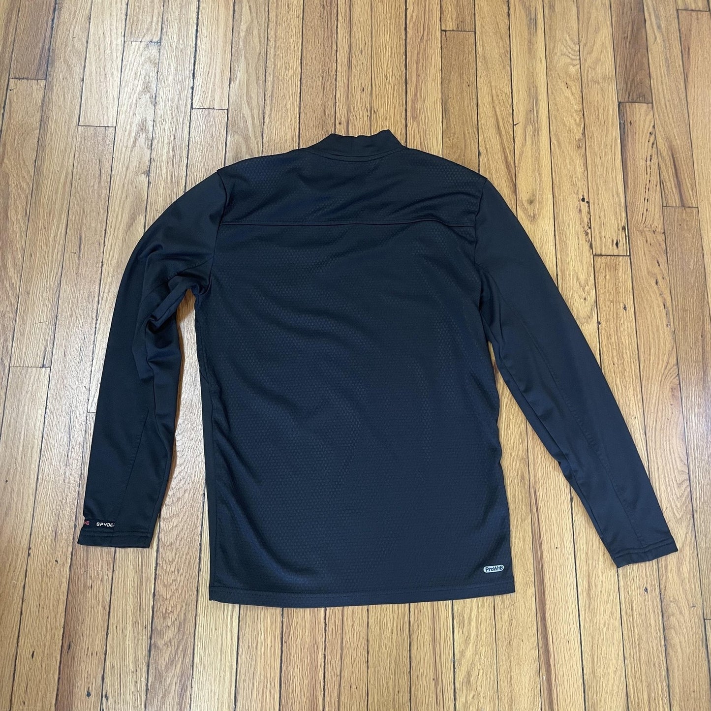 Spyder Active Pullover Mens Large Black Performance Long Sleeve Athletic Shirt