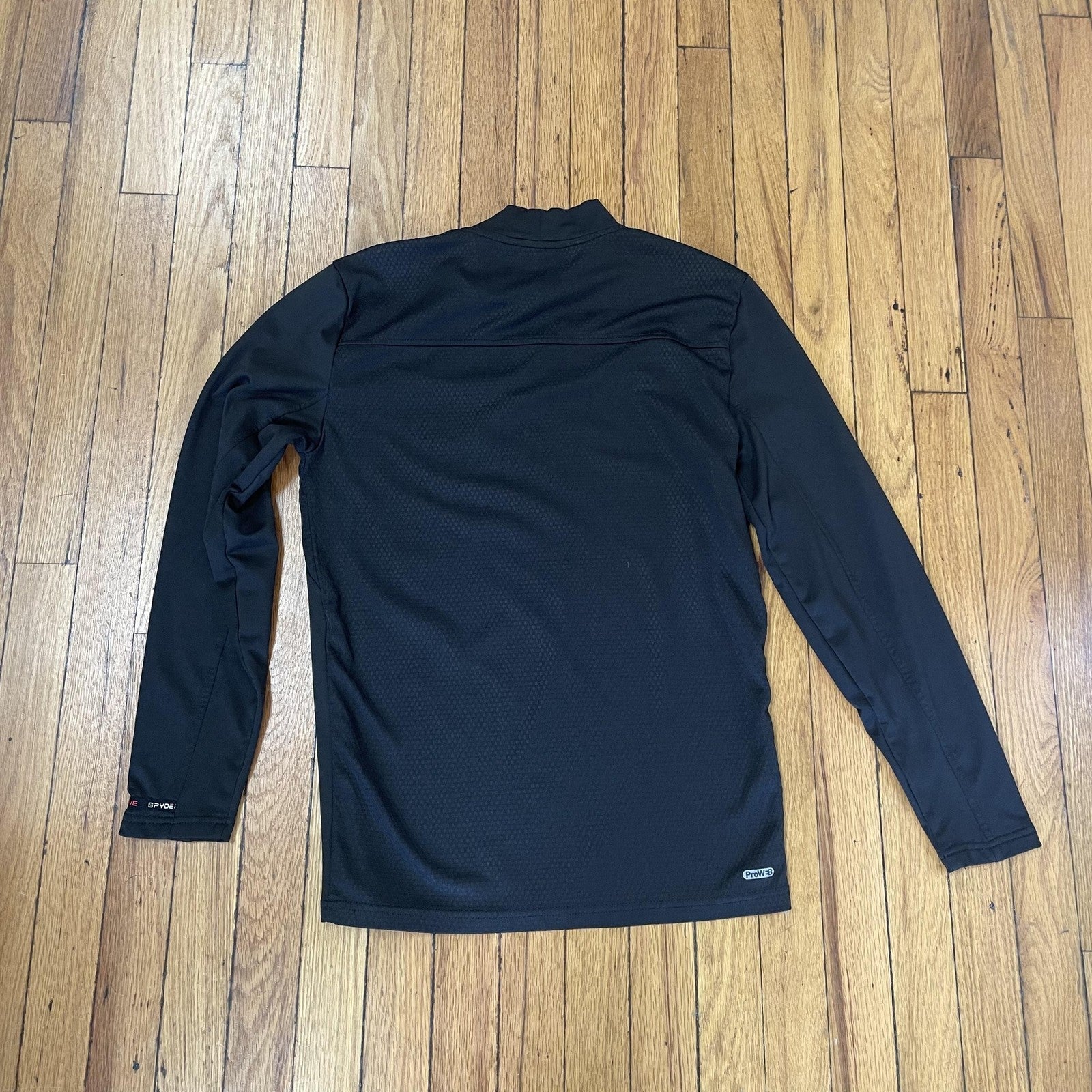 Spyder Active Pullover Mens Large Black Performance Long Sleeve Athletic Shirt