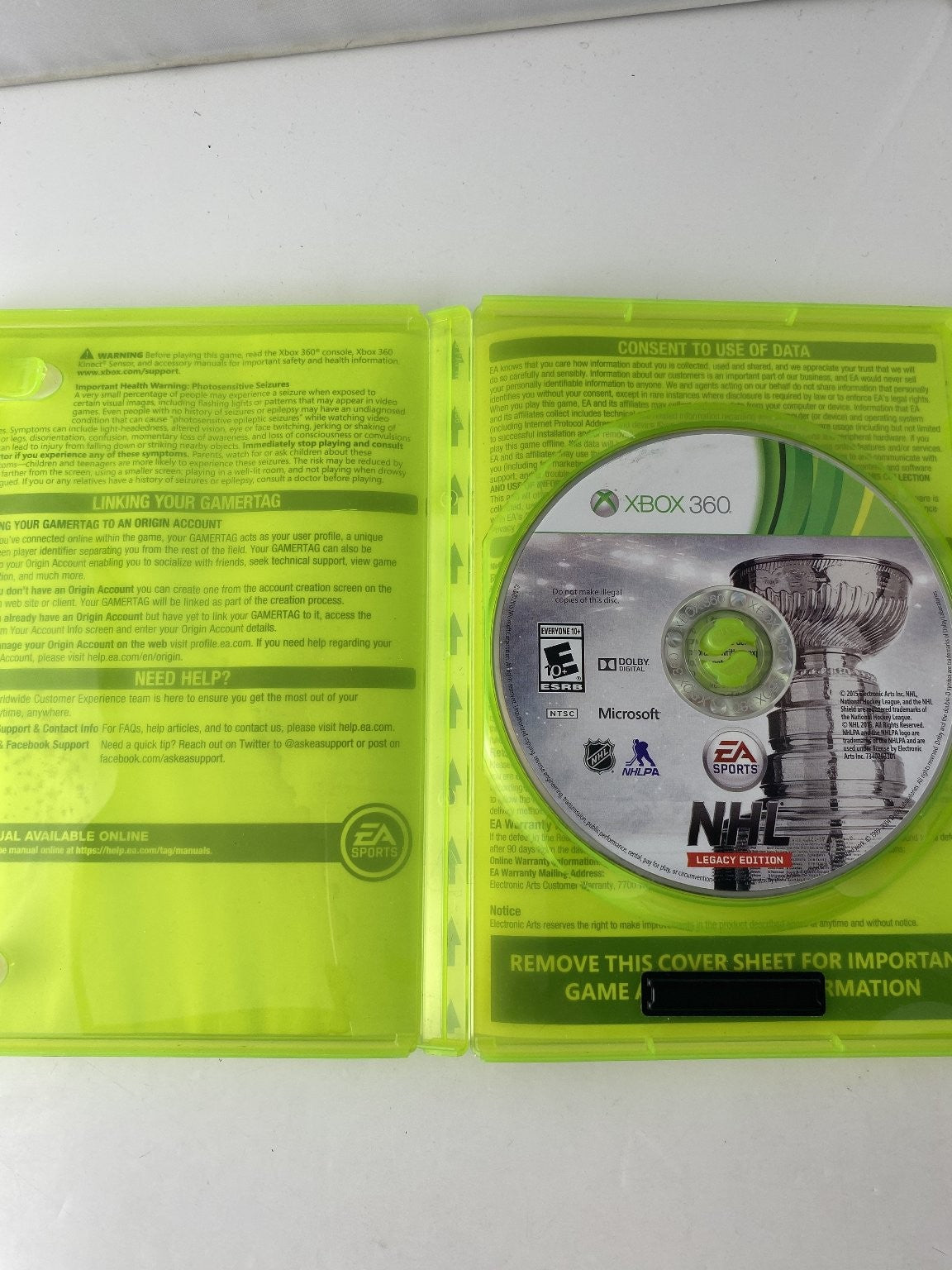 NHL Legacy Edition Xbox 360 Video Game Hockey Multiplayer EA Sports 2015