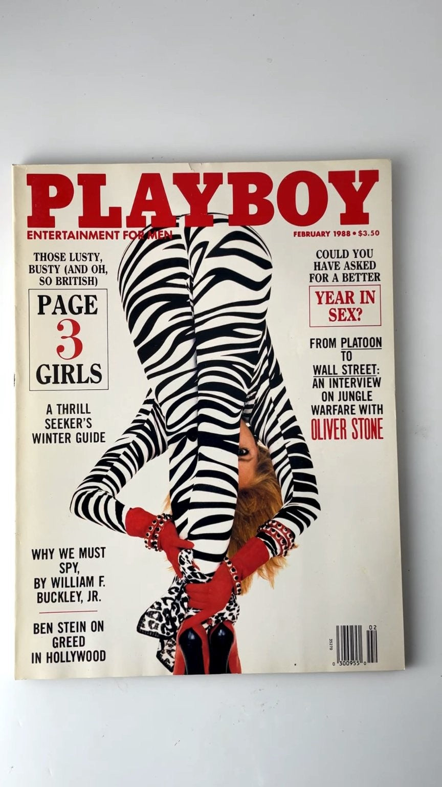 Playboy February 1988 Vol 35 No 2 Illustrated Oliver Stone Interview