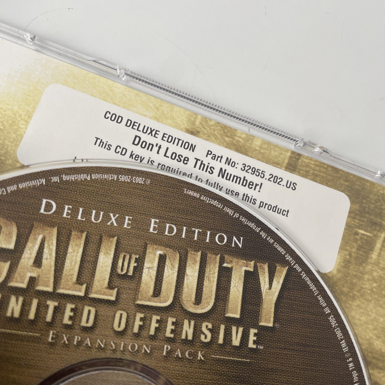 Call Of Duty PC W/ Keys!!! Game Of The Year And Untited Offensive Expansion Pack