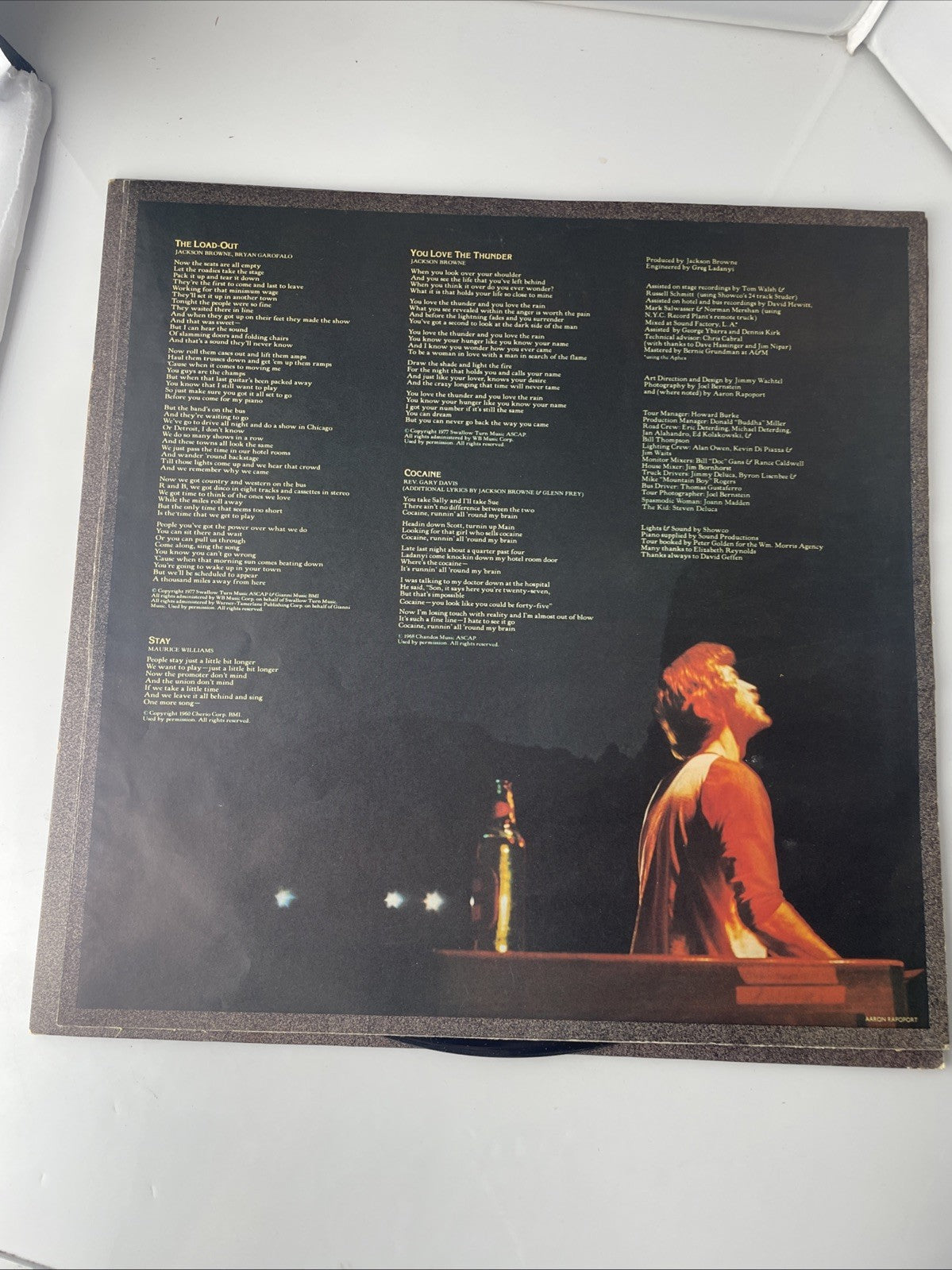 Jackson Browne - Running On Empty - 1977 Vinyl LP - Asylum 6E113 Poster Included