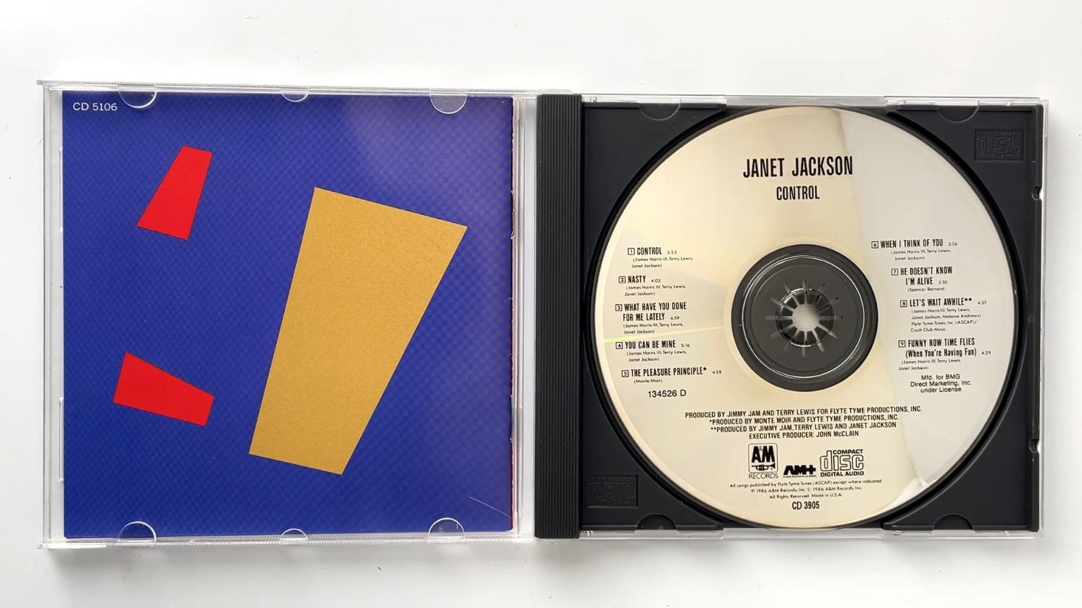 Janet Jackson - Control CD 1986 A&M Records R&B Pop CD 5106