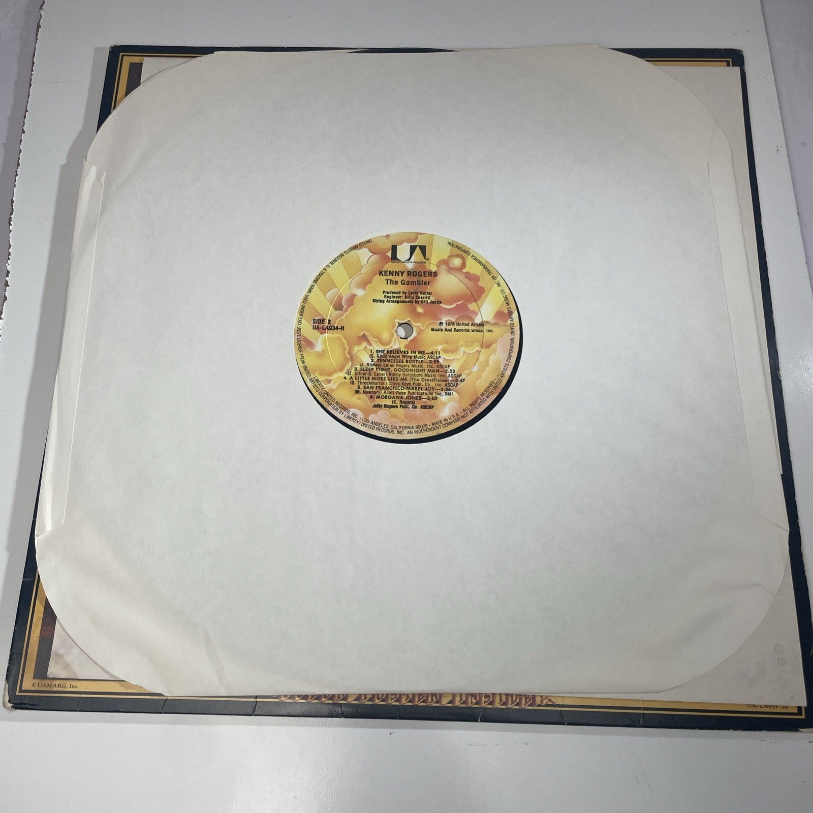 Kenny Rogers - The Gambler Vinyl Record 33RPM  With Poster