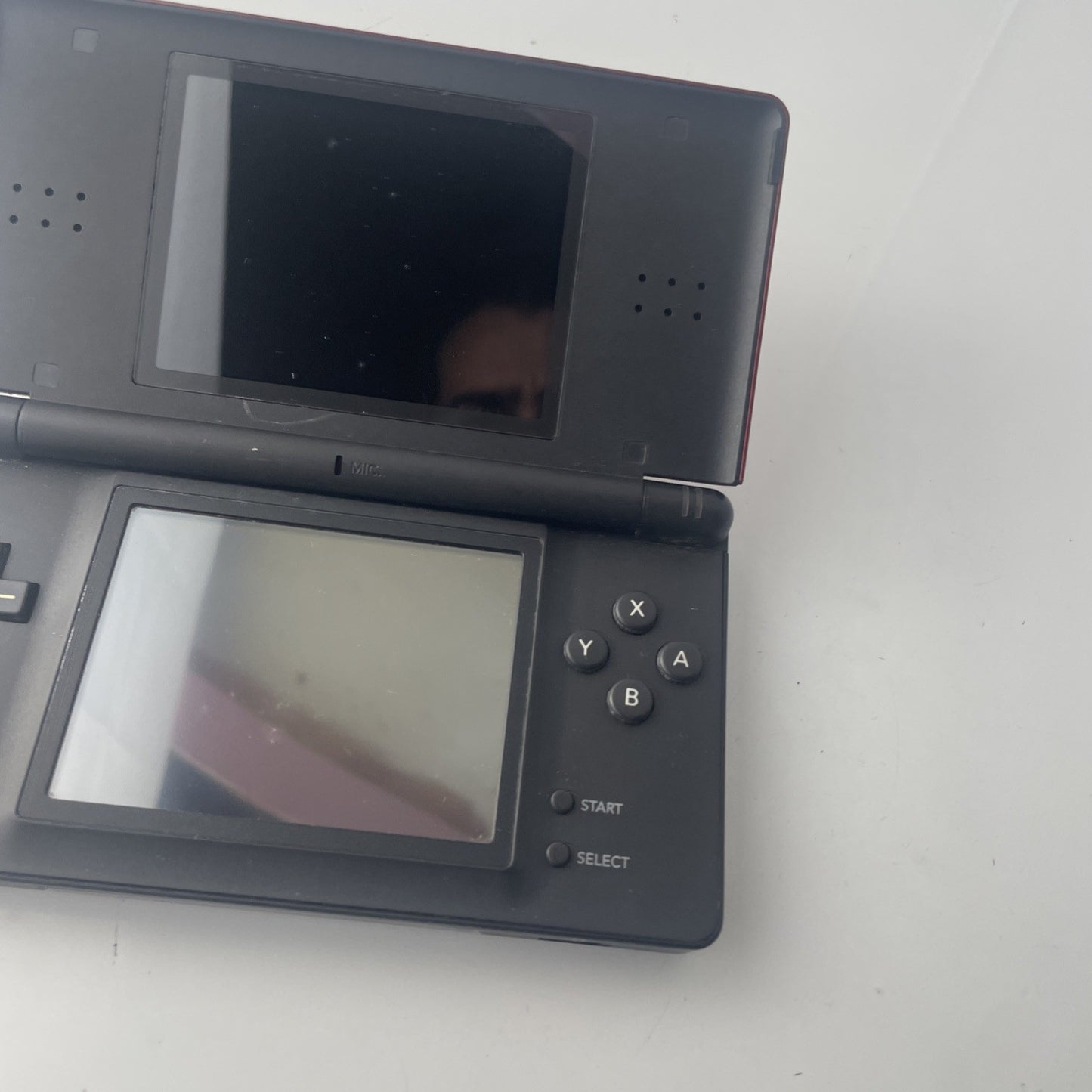 Nintendo DS Lite Crimson Handheld Console Red/Black With Charger No Stylus