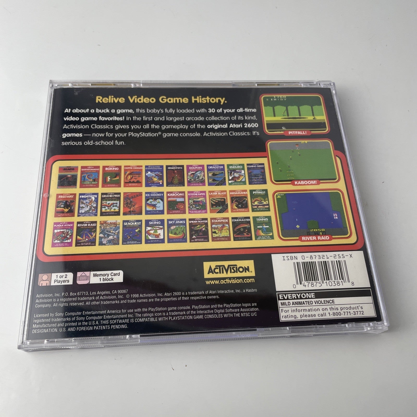 Activision Classic Games Atari  PlayStation one PS1 Complete Test Working CIB