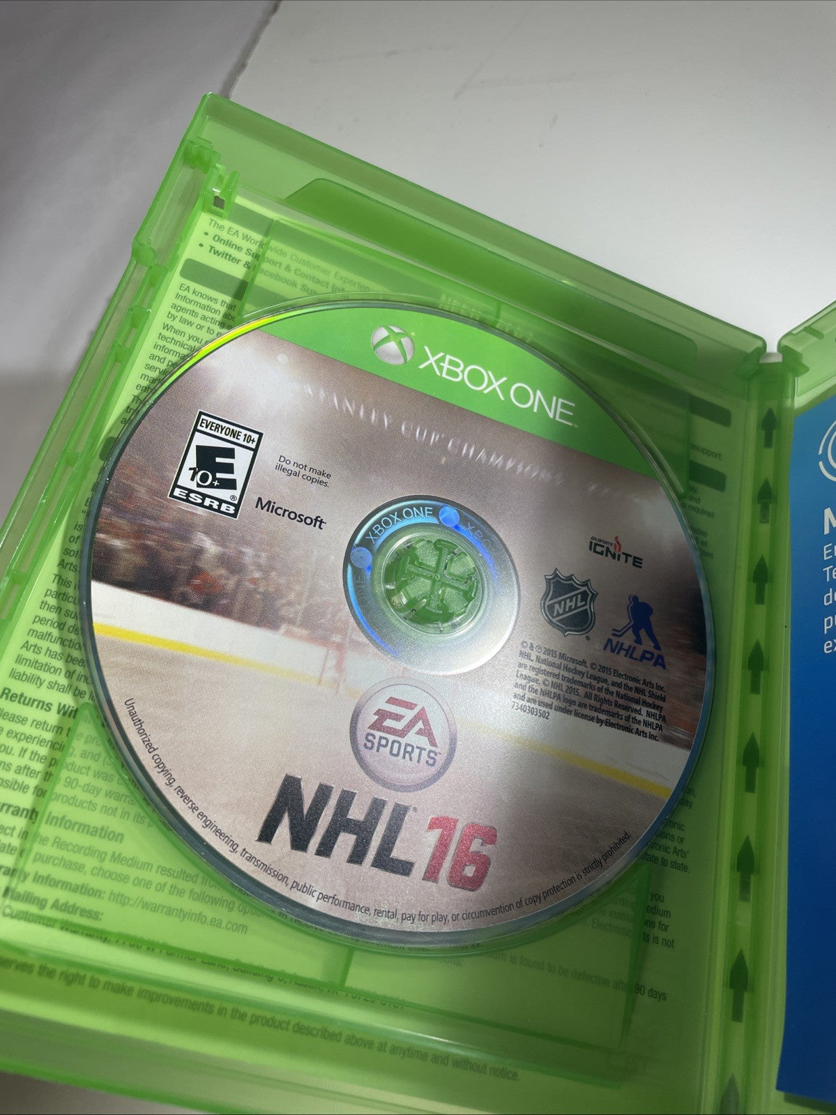 NHL 16 Microsoft Xbox One Game Complete CIB Tested XB1 Hockey Game 2016