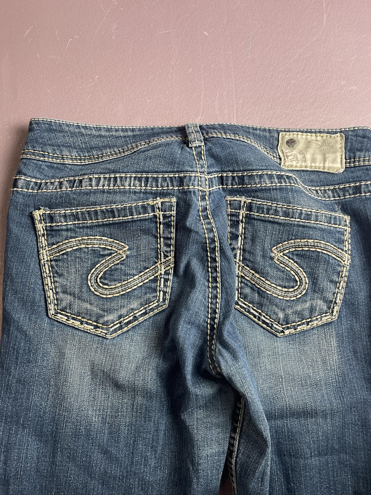 Silver Jeans Co Capri Jeans Womens 29 Blue Suki Mid Rise Embroidered Denim