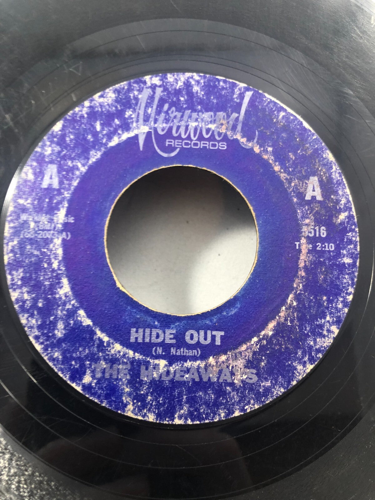 1966 The Hideaways  ?– Hide Out / Jolly Joe 5516 45 SEE PICTURES G