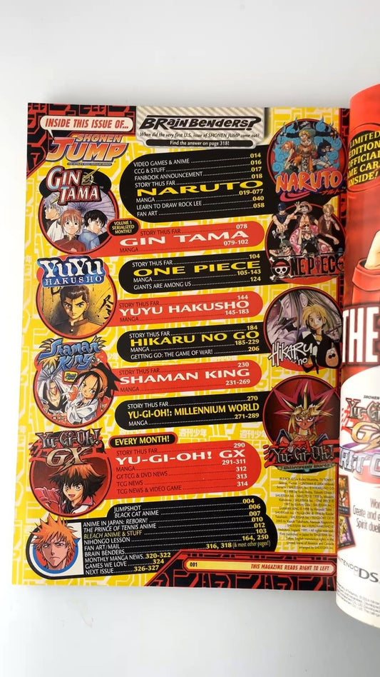Shonen Jump Vol 5 Issue 2 February 2007 Naruto Bleach Yu-Gi-Oh GX NO CARD