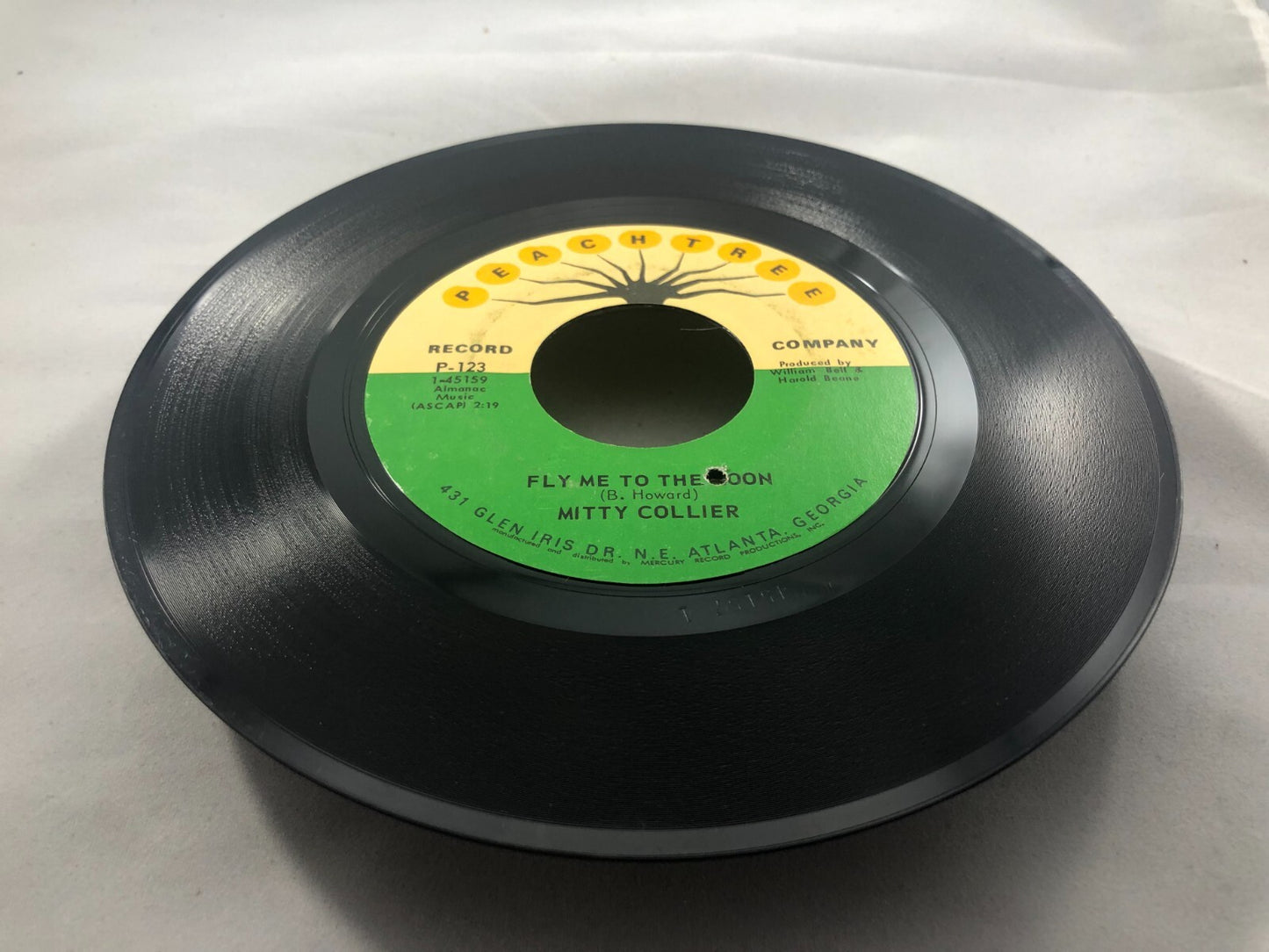 SOUL 45 RPM - MITTY COLLIER - PEACHTREE 123 - "FLY ME TO THE MOON" VG+