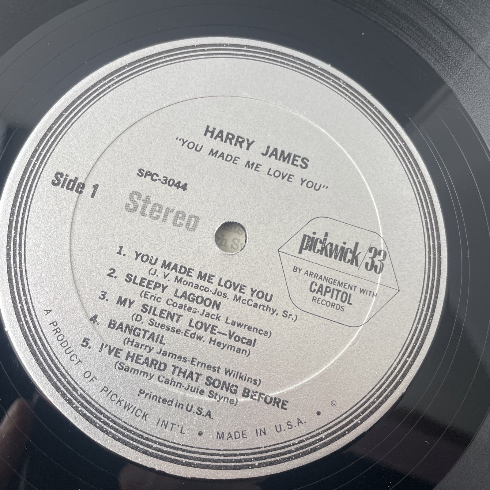 HARRY JAMES YOU MADE ME LOVE YOU (VG+) SPC-3044 LP VINYL RECORD