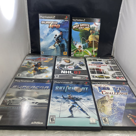PS2 Game Lot Of 7 Sports Racing Games Most CIB Vintage Untested Lot 1 Demo