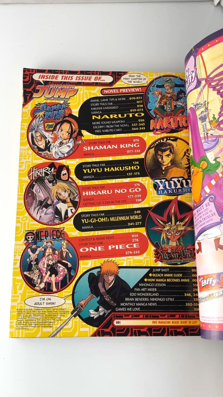 Shonen Jump October 2006 Volume 4 Issue 10 Naruto Bleach One Piece WITH CARD