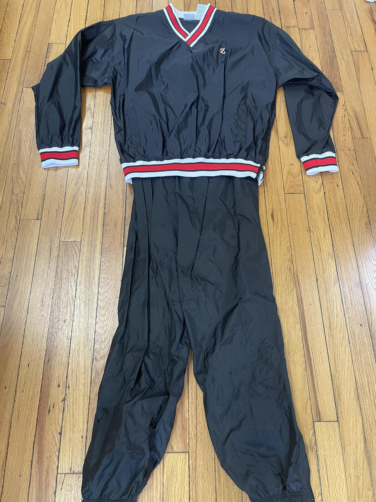 Vintage Jerzees Pullover Tracksuit Mens Medium Nylon Windbreaker Athletic 90s