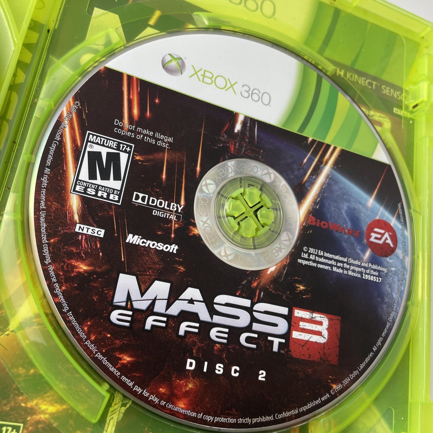 Mass Effect 3  Xbox 360 One Ser X  BACKWARD COMPATIBLE  video game  Tested CLEAN
