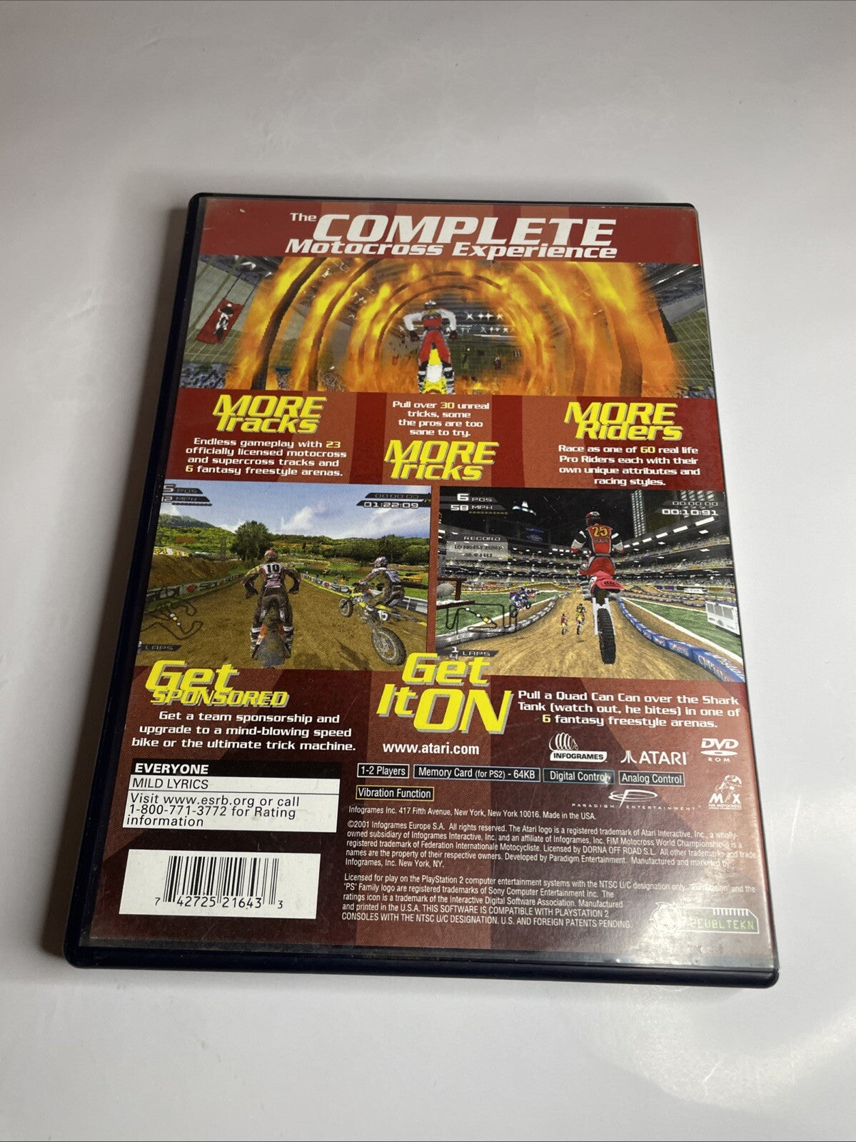 MX Rider PS2 PlayStation 2 - No Manual - Atari - Fast Shipping Retro Dirt Bike