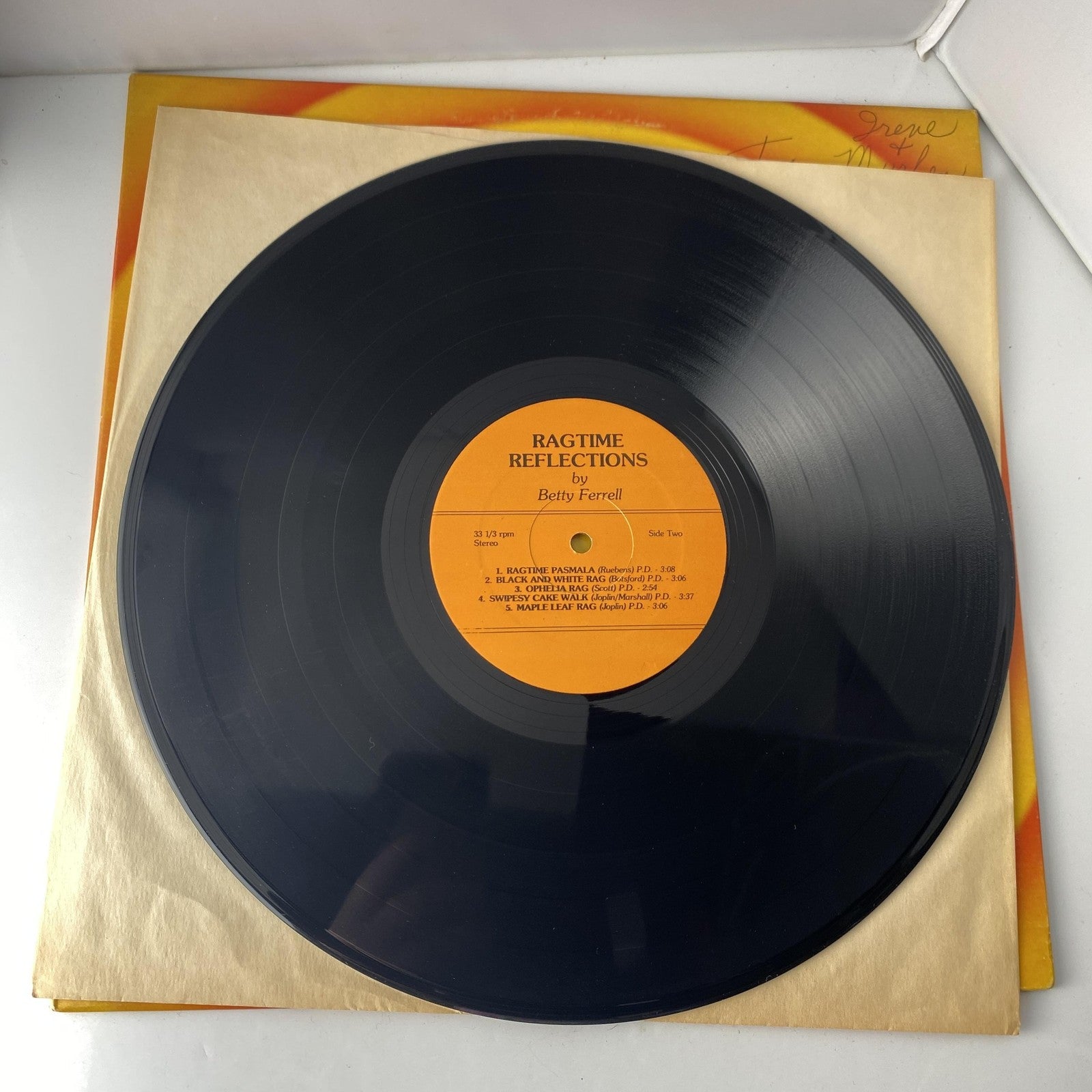 Vintage Betty Ferrell Ragtime Reflections 12" Black Vinyl LP Ragtime Jazz Piano