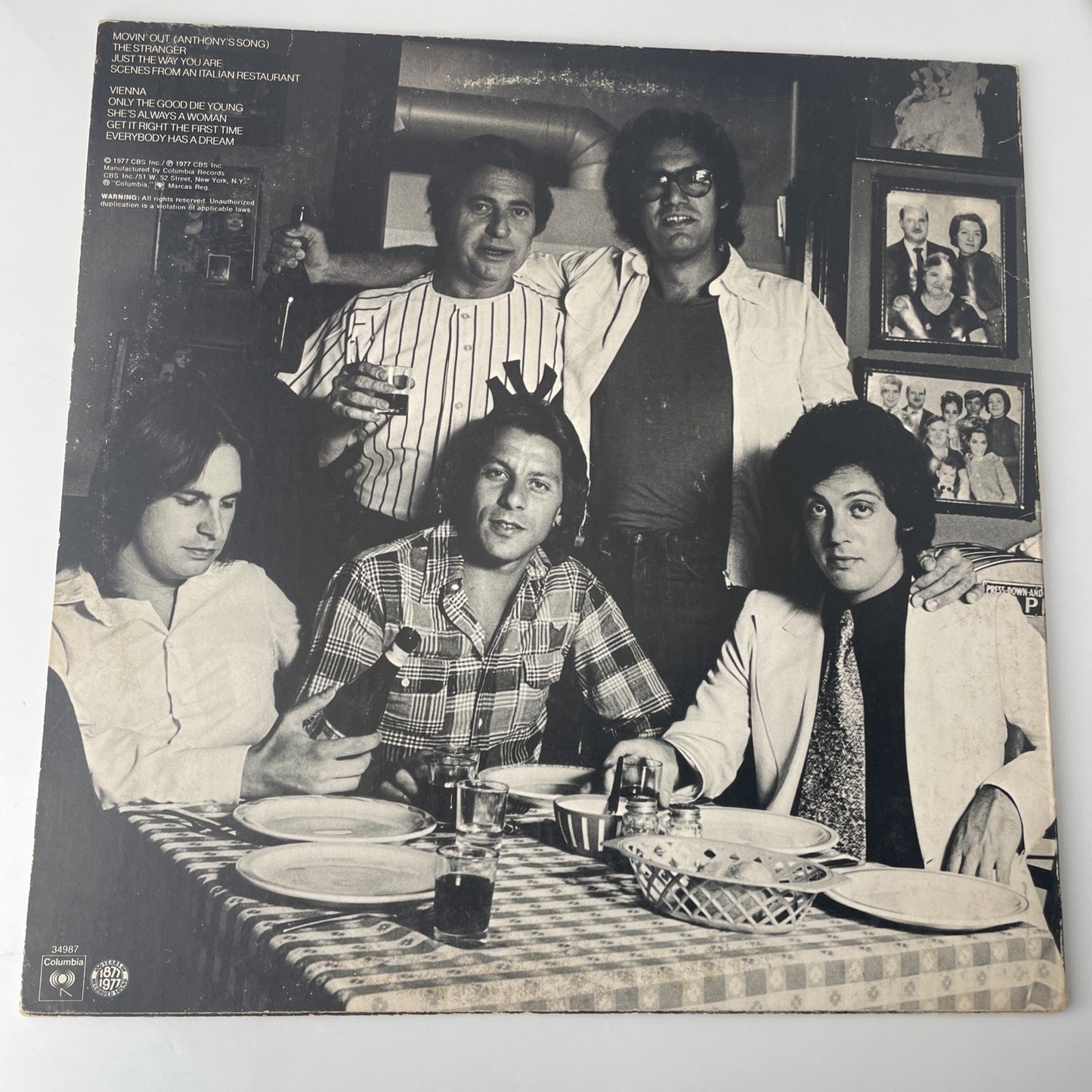 Billy Joel The Stranger 1977 LP Vinyl JC 34987 Columbia VG Record See Pics