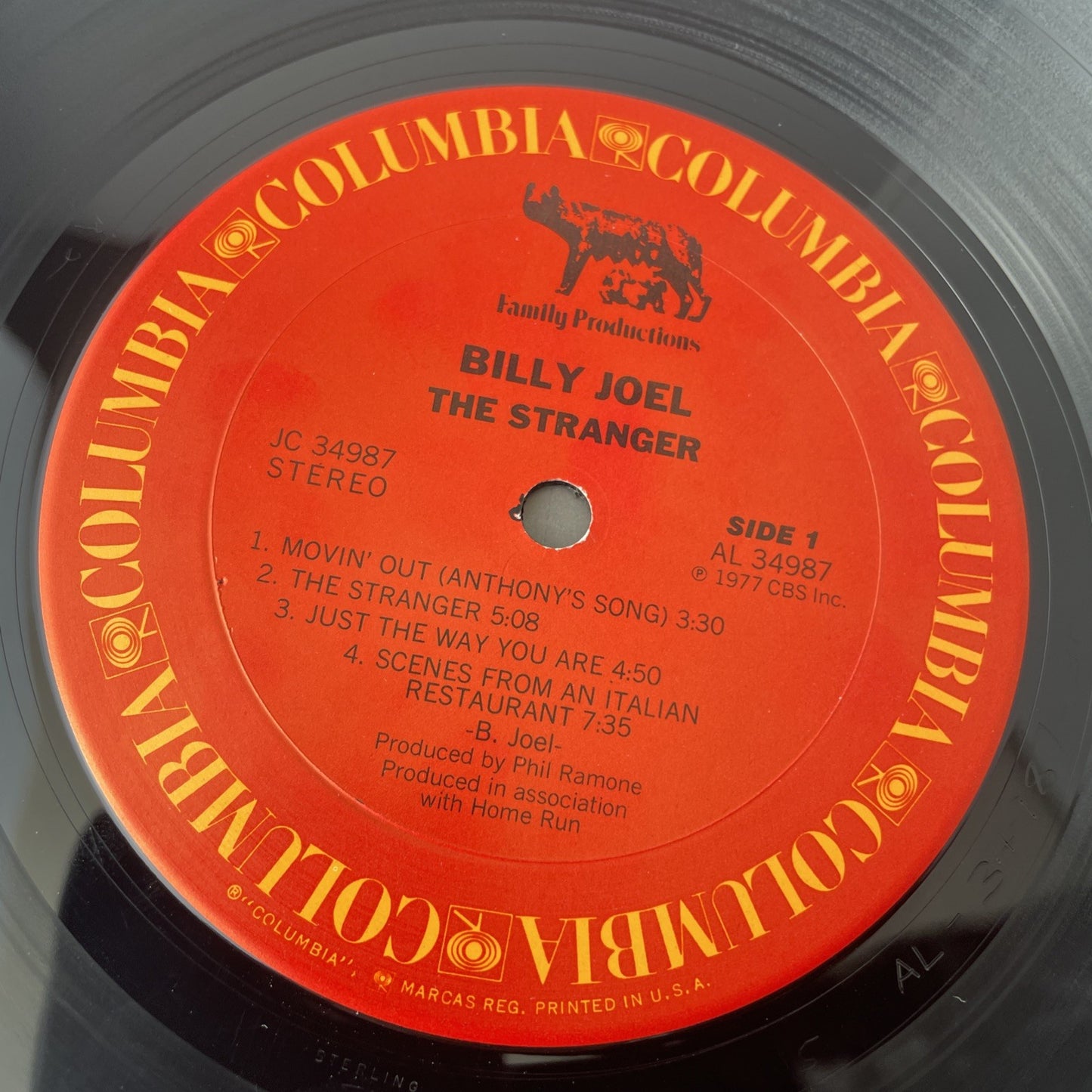 Billy Joel The Stranger 1977 LP Vinyl JC 34987 Columbia VG Record See Pics