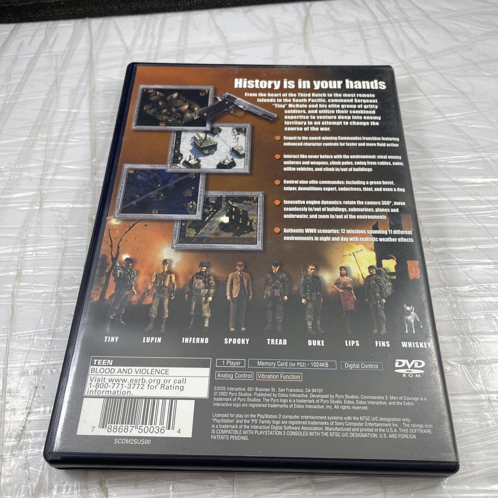 Commandos 2 Men Of Courage PS2 Sony Playstation 2 Game Complete With Manual