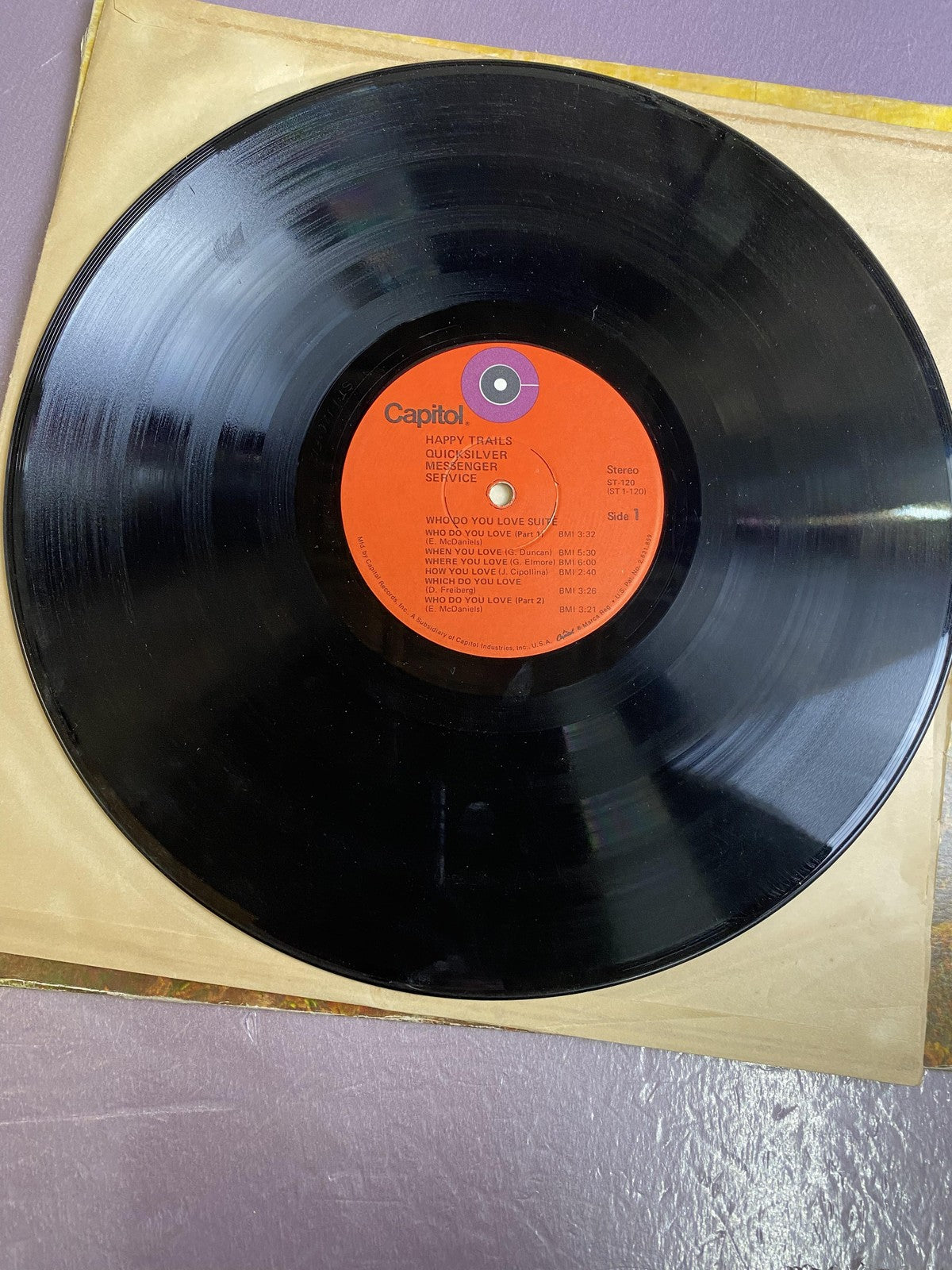 Vintage Quicksilver Messenger Service Happy Trails Vinyl 1969 Capitol Psych Rock