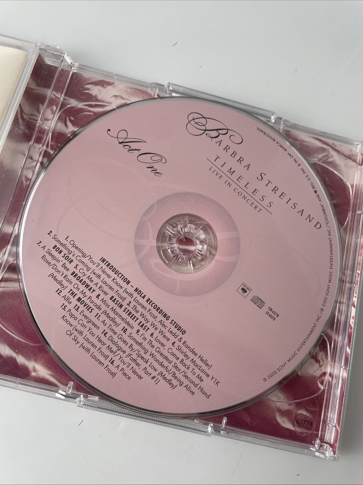Barbra Streisand – Timeless: Live in Concert (2 CD Set, Columbia, 2000)