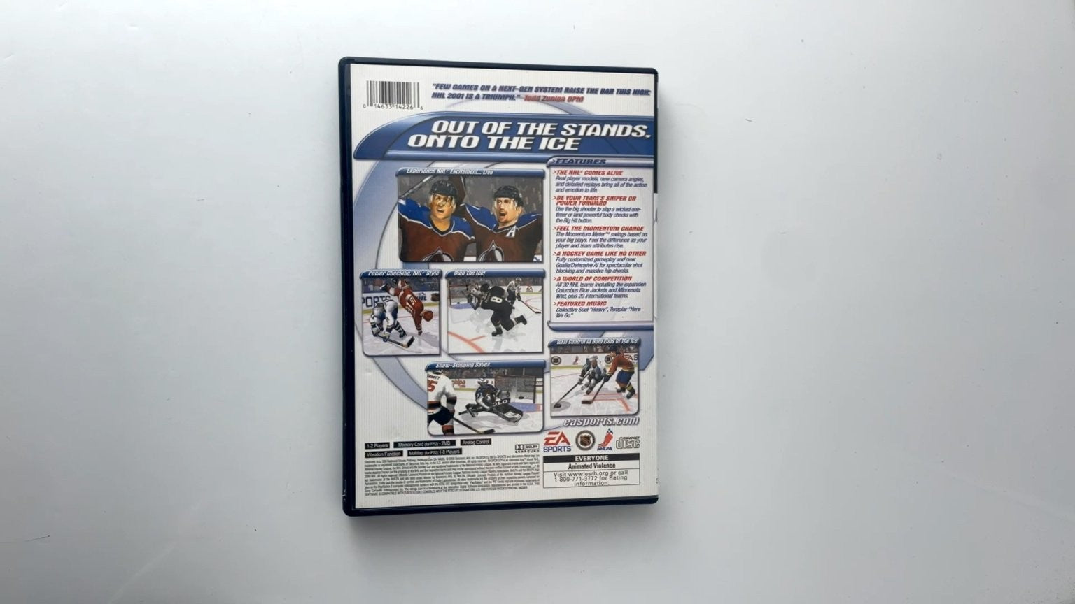 NHL 2001 PlayStation 2 Video Game EA Sports Multiplayer
