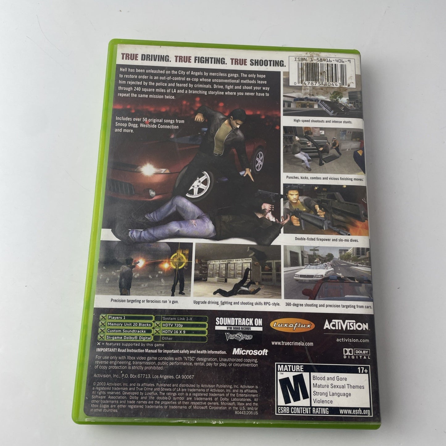 True Crime: Streets Of LA (Original Xbox) Black Label CIB COMPLETE & TESTED