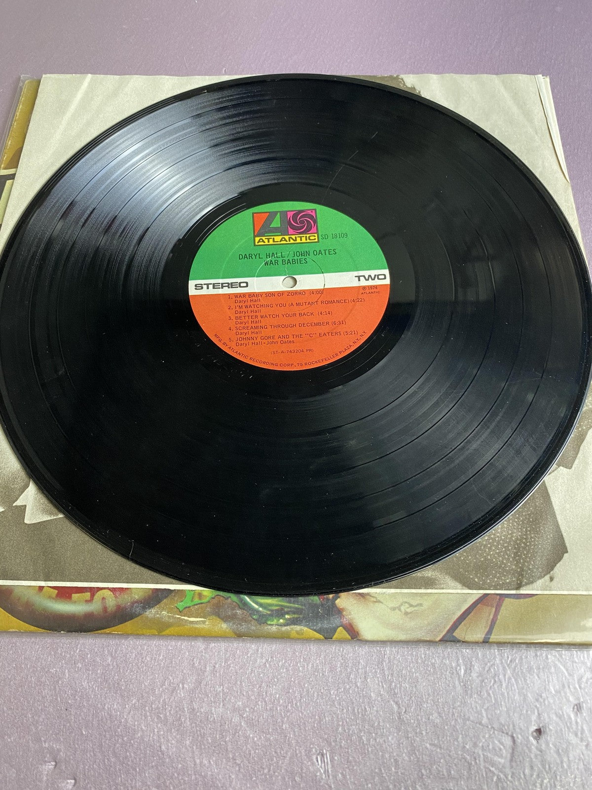 Vintage Daryl Hall John Oates War Babies Vinyl LP 1974 Pop Rock 12" Album Anti