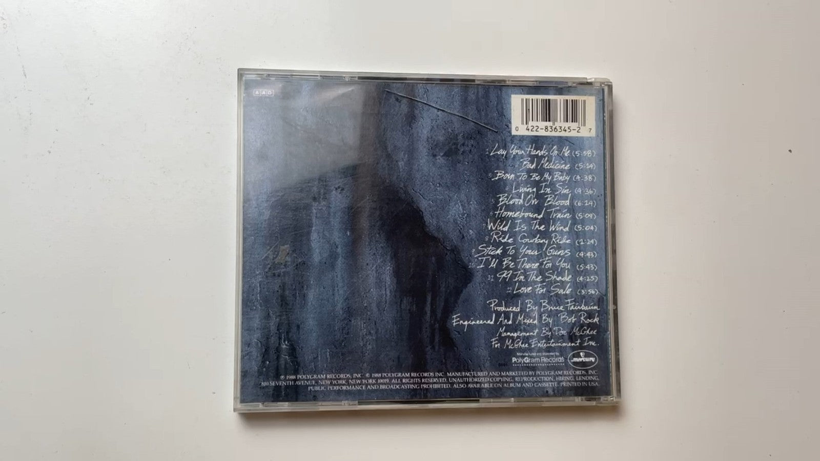 Bon Jovi - New Jersey CD 1988 Rock Mercury Records Classic Hits