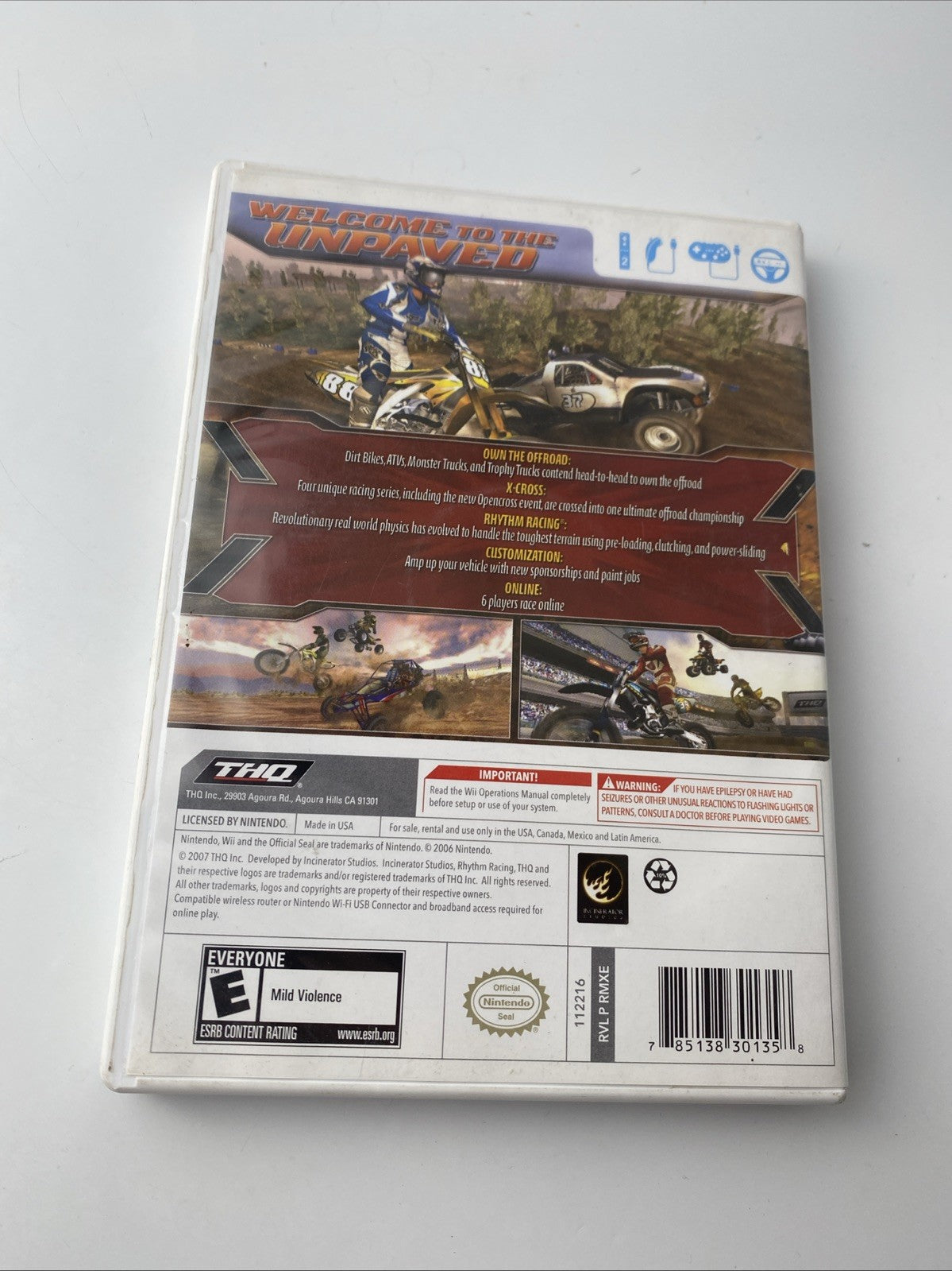 MX vs. ATV Untamed (Nintendo Wii, 2008) Complete CIB 