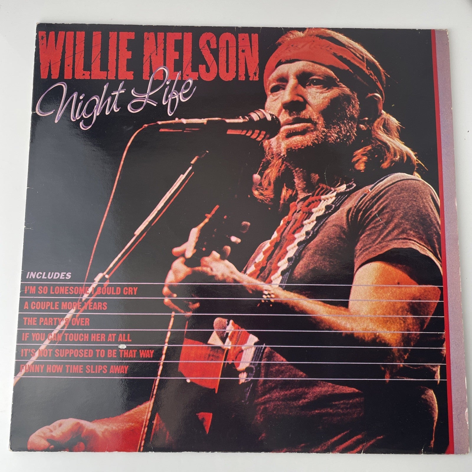 Willie Nelson Night Life (Vinyl LP, 1984 Everest Records CBR 1039) Sleeve Unglue